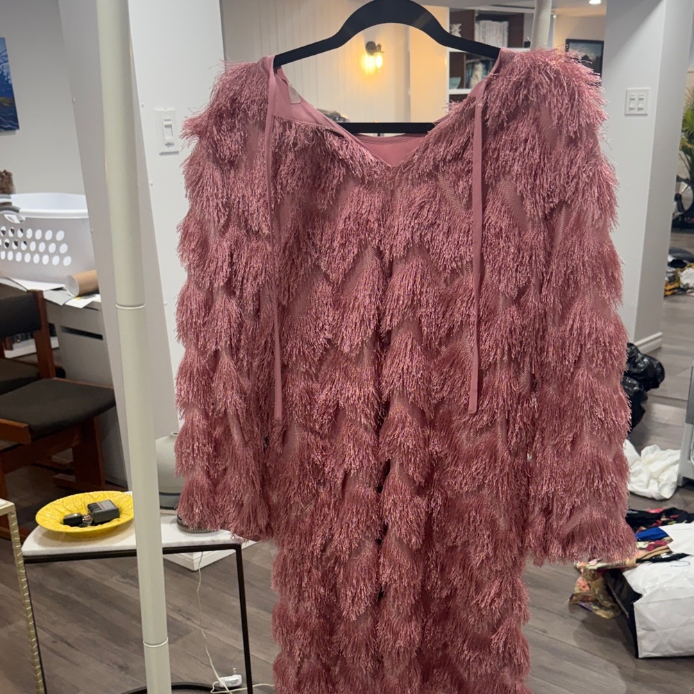 Pink textured dress from Anthropologie - Picture 3 of 4